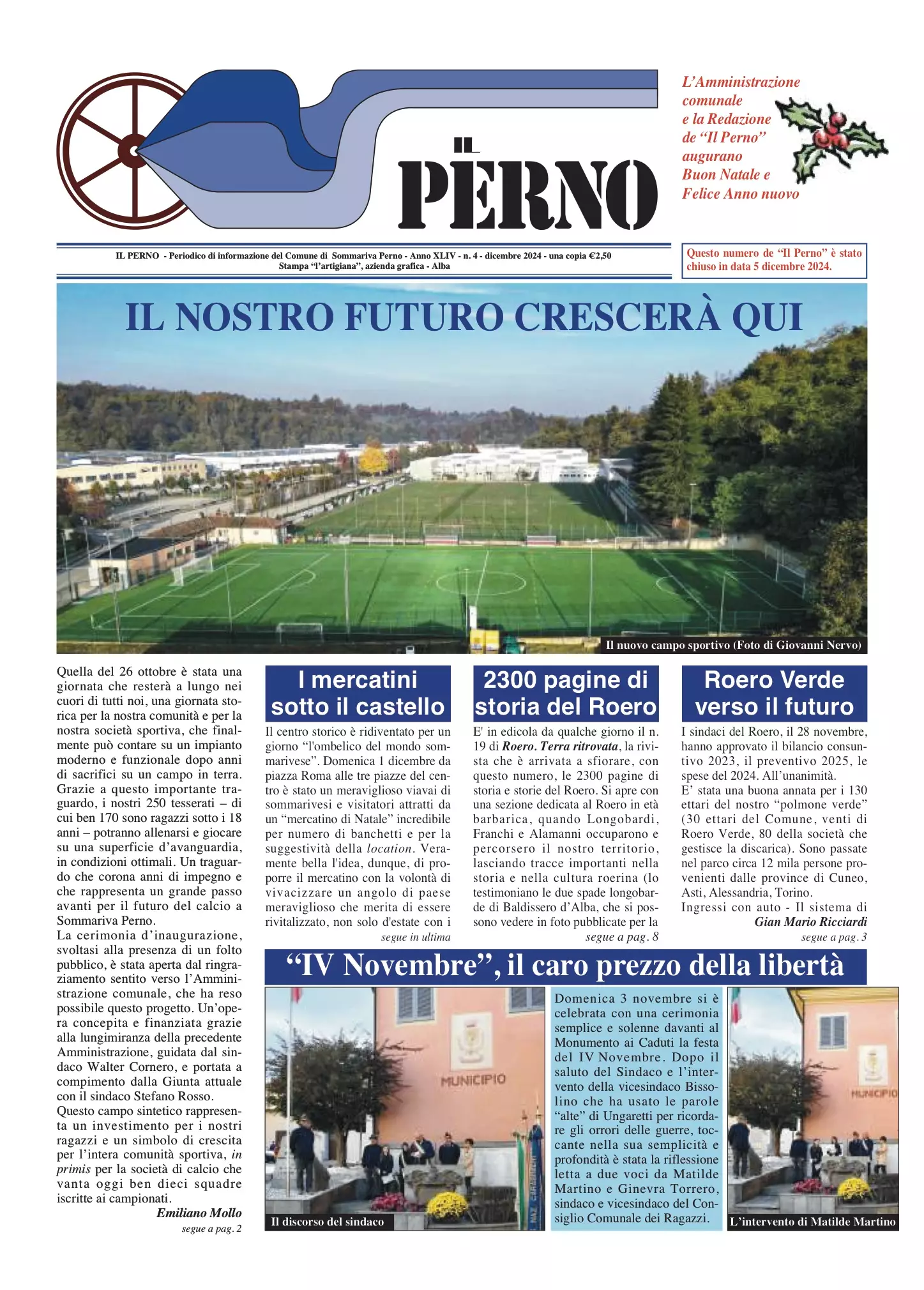 Prima pagina de Il Perno n. 4.2024